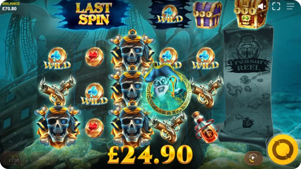 Wild Ships with multipliers covering full reels