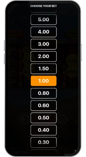 Stake adjustment panel in pirate slot