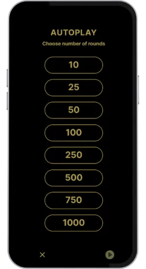 Autoplay Rounds Selection Screen