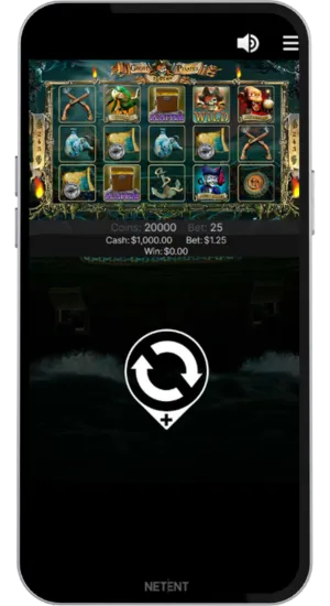 Opening the Ghost Pirates slot lobby screen