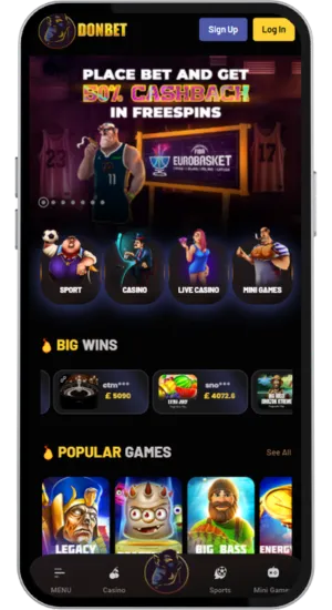 Licensed UK casino homepage with Rage of the Seas slot in the lobby