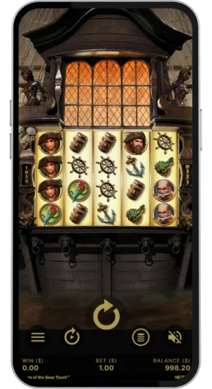 Rage of the Seas Slot Reels Idle State
