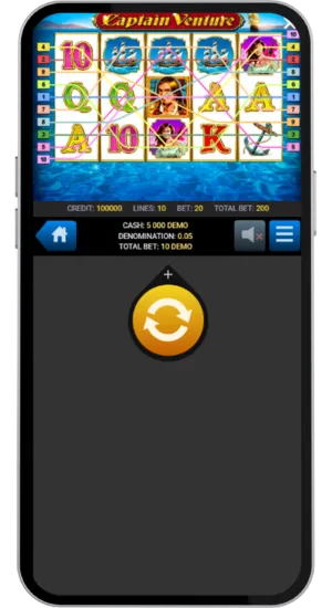 Winning paylines on Captain Venture reels