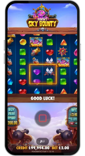 Sky Bounty slot reels with winning combinations