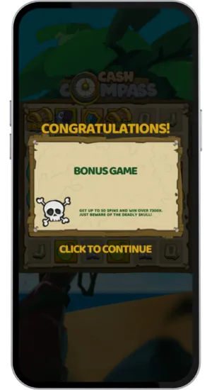 Bonus game activation message