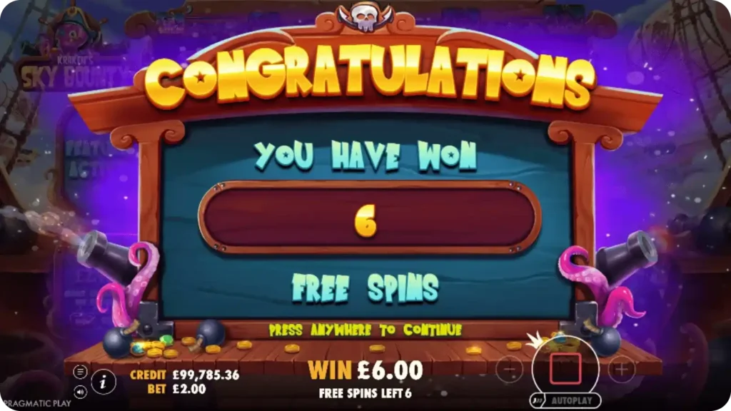 Sky Bounty Free Spins