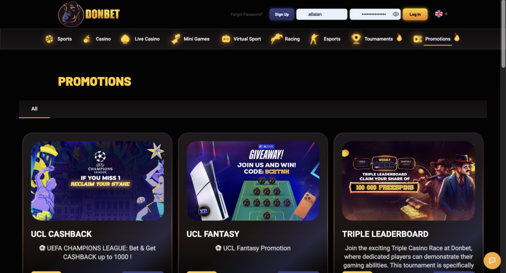 casino Bonuses donbet