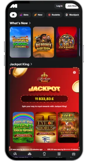 Active slot game session at MidNite Casino