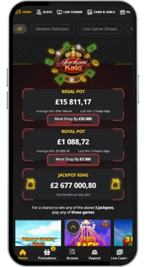 Mobile Experience in casino Betfair UK