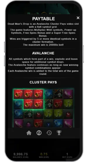 Paytable and game rules overview