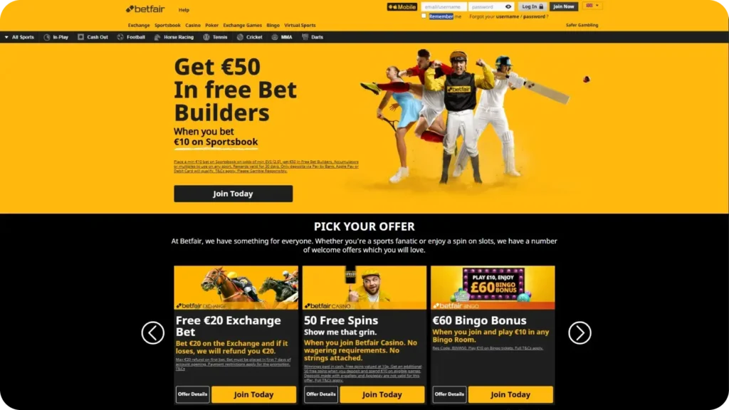 Platform Design Betfair casino online