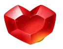 Red Heart Gem Symbol