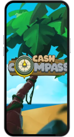 Casino search bar showing Cash Compass slot